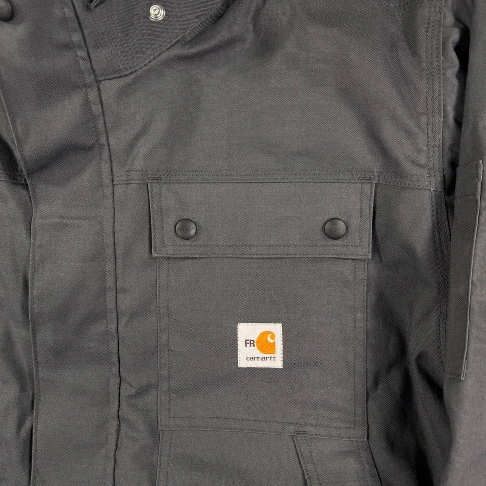 Carhartt FR Jacket Mens XL Tall Dark Gray Flame Resistant Relaxed Fit OJ2182-FRM